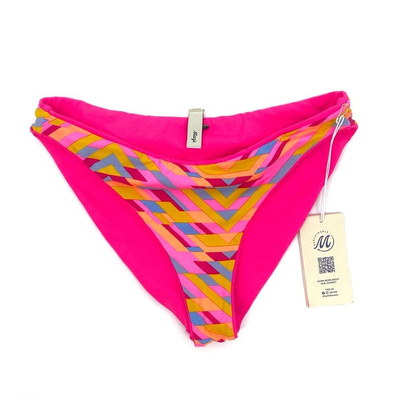 Maaji Sublimity Classic Bikini Bottoms Reversible Pink - Picture 1 of 7